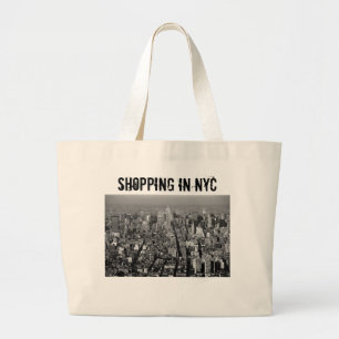 New York City USA skyline 1987 Large Tote Bag