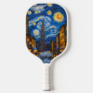 New York City Van Gogh Style Art Design Pickleball Paddle