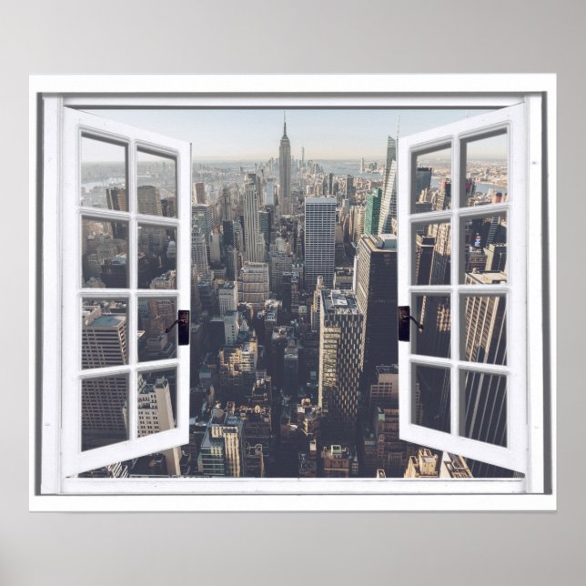 New York City View Faux Window Poster (Front)