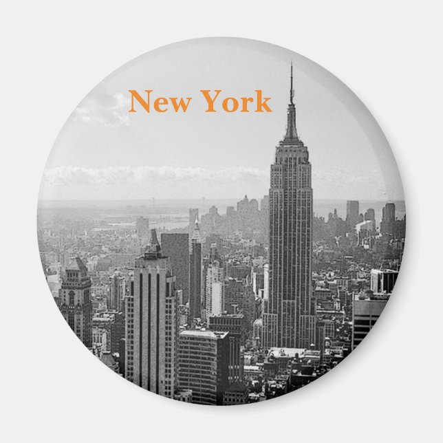 New York City Vintage Black & White Magnet (Front)