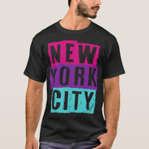 New York City Vintage Look Text T-Shirt