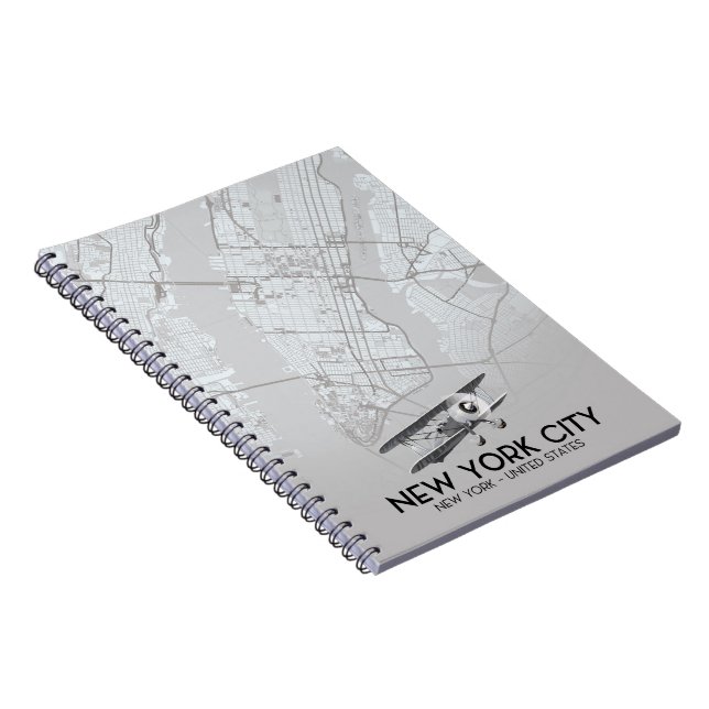 New York City Vintage style map Notebook (Right Side)