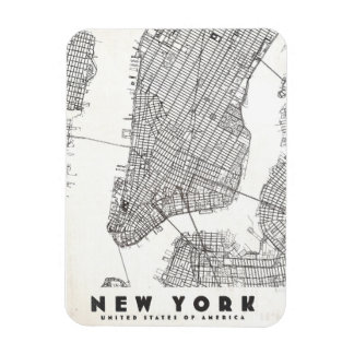 New York City Vintage Travel Map Magnet