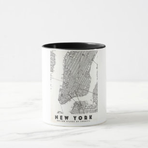 New York City Vintage Travel Map Mug