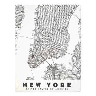 New York City Vintage Travel Map Photo Print