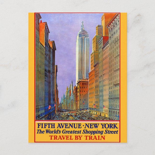New York City vintage travel postcard (Front)