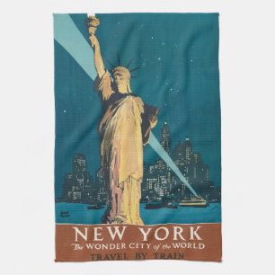 New York City Vintage Travel Poster Tote Tea Towel