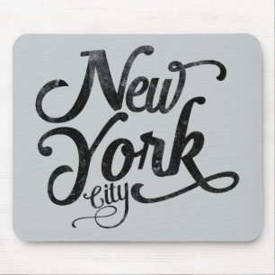 New York City vintage typography Mouse Mat