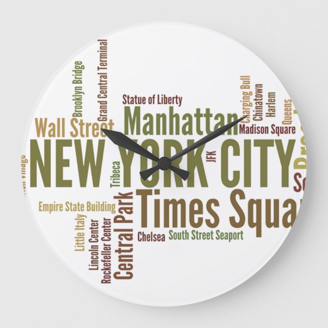 NEW YORK CITY Wall Clock (Front)