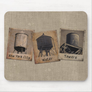 New York City Water Towers Mouse Mat