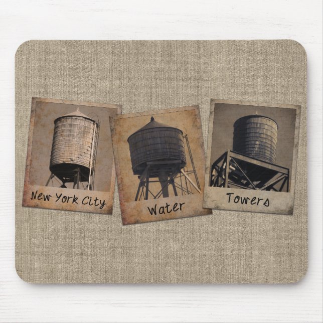 New York City Water Towers Mouse Mat (Front)