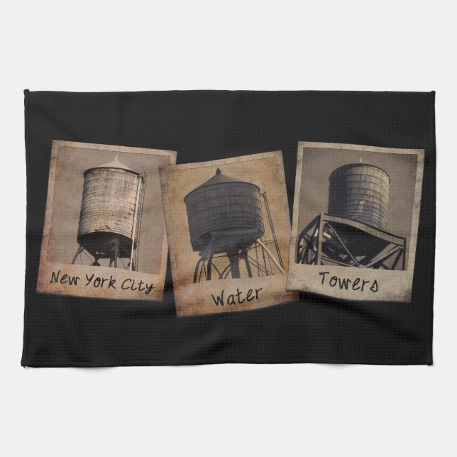 New York City Water Towers Tea Towels (Horizontal)