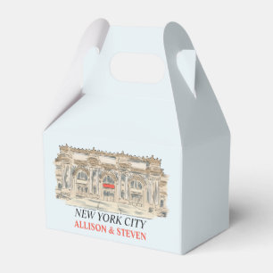 New york city watercolor favour box