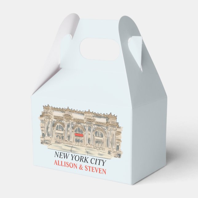 New york city watercolor favour box (Back Side)