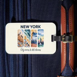 New York - City Waves & Deli Dreams Luggage Tag