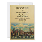 New York City Wedding Invitation Vintage NYC