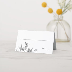 New York City Wedding   Place Table Name Cards 