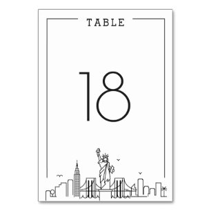 New York City Wedding   Table Number