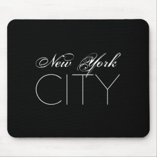 New York City White Text Izable _1  Mouse Mat