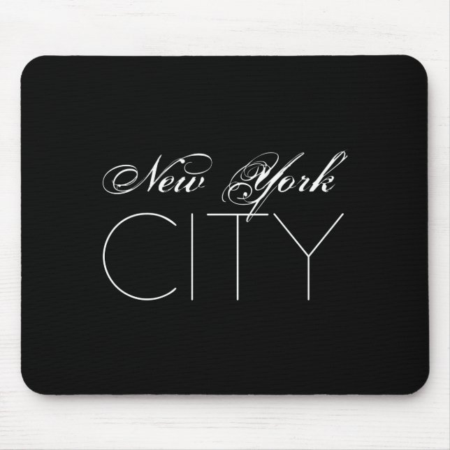New York City White Text Izable _1  Mouse Mat (Front)