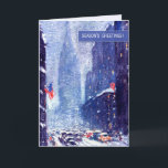 New York City. Winter. Christmas Cards<br><div class="desc">Season's Greetings. Fine Art Customisable business corporate Christmas Holiday cards with the Manhattan winter scene ( painting after Guy Carleton Wiggins). Matching cards and gifts available in the Christmas & New Year / Fine Art Category of our store.</div>