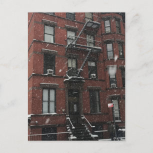 New York City Winter Snowstorm Christmas Hanukkah Holiday Postcard