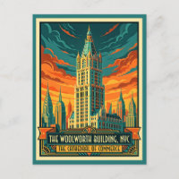 New York City, Woolworth Building 1920s Retro