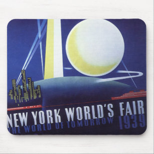 New York City World's Fair in 1939, Vintage Travel Mouse Mat