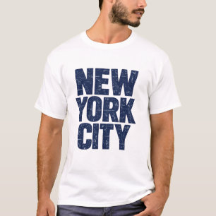 New York City — Worn Navy Stack T-Shirt