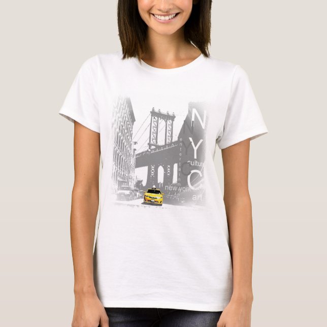 New York City Yellow Taxi Pop Art T-Shirt (Front)