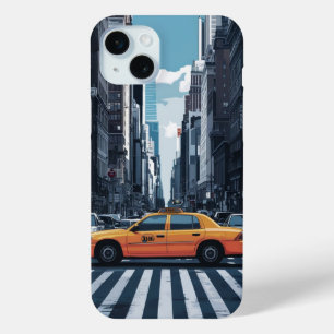New York City Yellow Taxi Street Life  iPhone 15 Mini Case