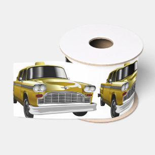 New York City Yellow Vintage Cab Grosgrain Ribbon