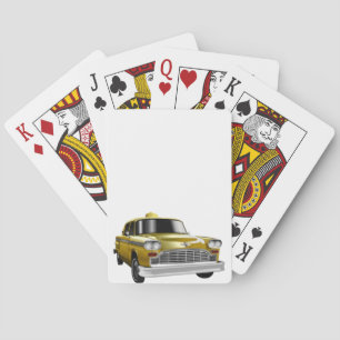 New York City Yellow Vintage Cab Playing Cards