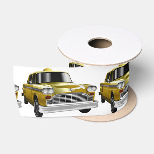 New York City Yellow Vintage Cab Satin Ribbon