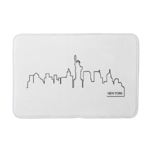 New York cityscape Bath Mat