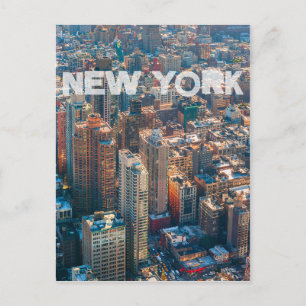 new york cityscape postcard