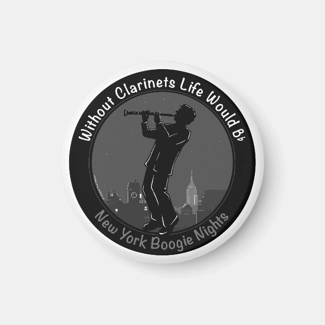 New York Clarinet Player Magnet (Front)