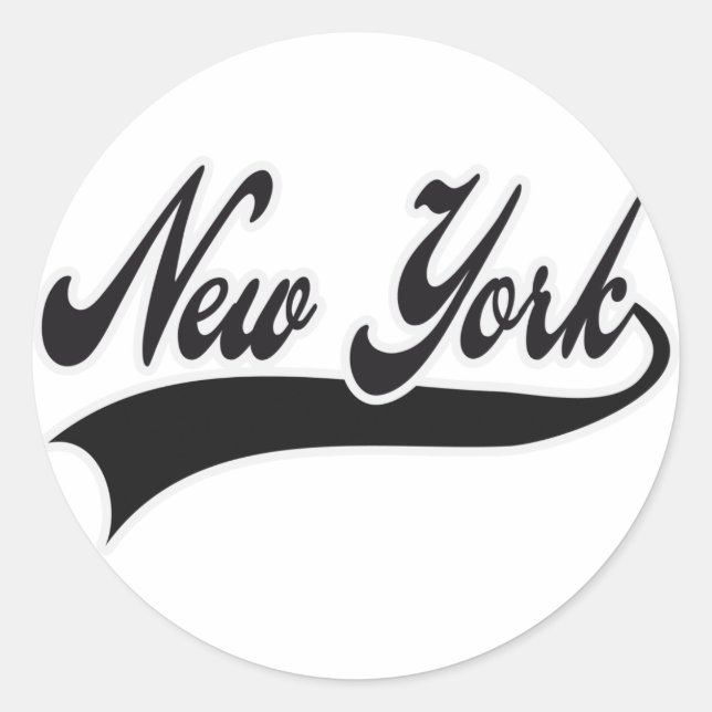NEW YORK CLASSIC ROUND STICKER (Front)