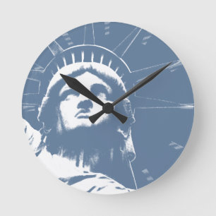 New York  Clock Statue of Liberty Wall Clock