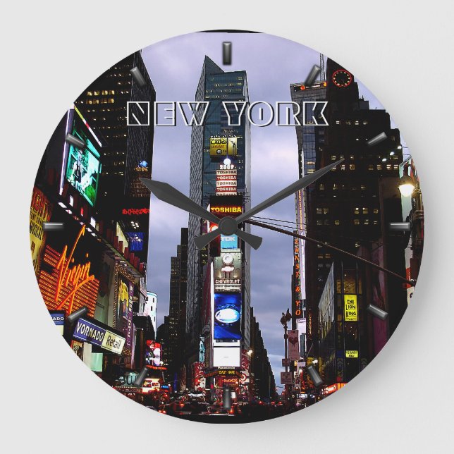 New York  Clock Times Square NY Wall Clock (Front)