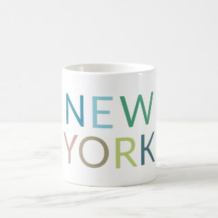 New York Colourful Text   Coffee Mug