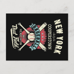 New York Cooperstown Baseball Postcard