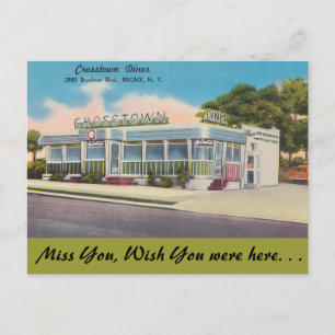 New York, Crosstown Diner, Bronx Postcard