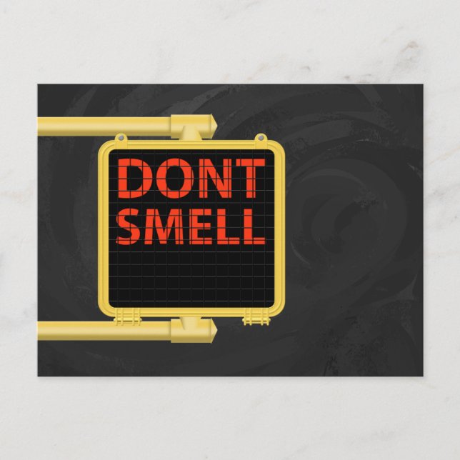 New York Crosswalk Sign Smell Postcard (Front)