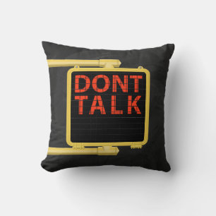New York Crosswalk Sign Talk Cushion