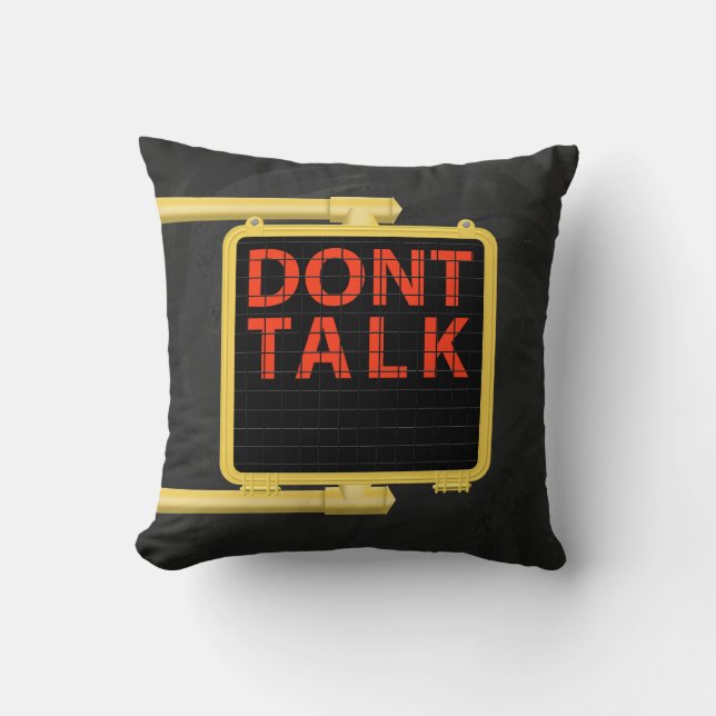 New York Crosswalk Sign Talk Cushion (Front)