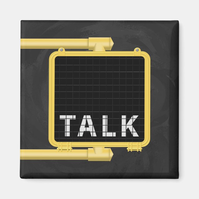 New York Crosswalk Sign Talk Magnet (Front)