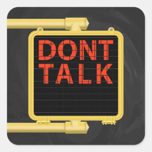 New York Crosswalk Sign Talk Square Sticker