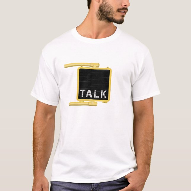 New York Crosswalk Sign Talk T-Shirt (Front)