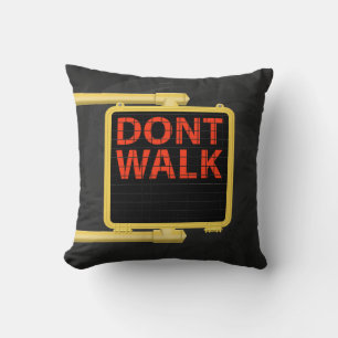 New York Crosswalk Sign Walk Cushion